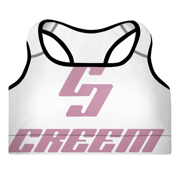 Creem Women's Padded Sports Bra (Pink Logo)