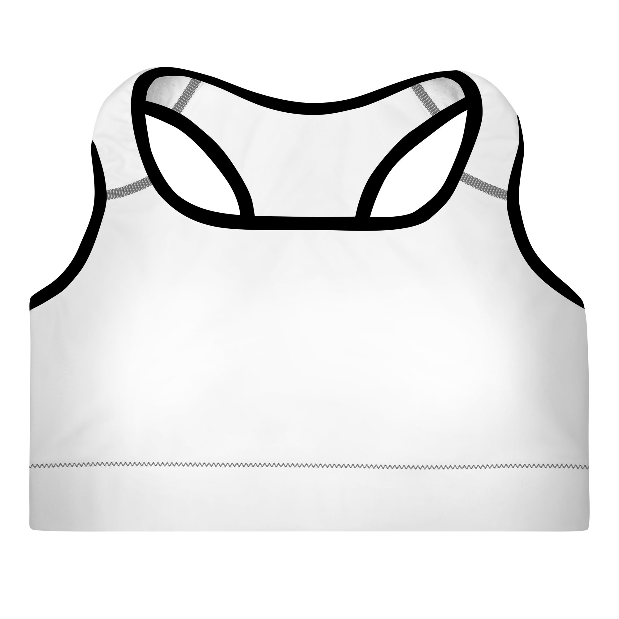 Mano Nascosta Women's Padded Sports Bra (White Logo)