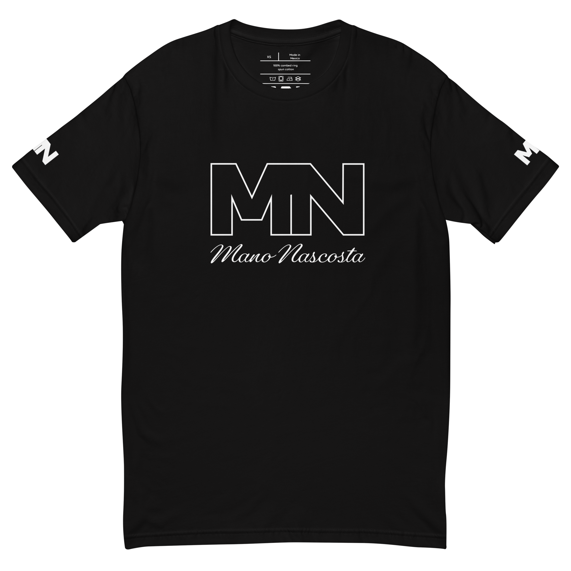 Mano Nascosta Men's Short Sleeve T-Shirt (White Logo)