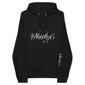 Whisky 6 Men's Eco Raglan Hoodie (White Logo)