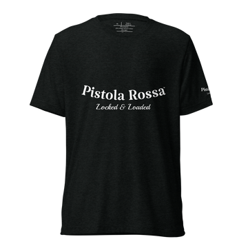 Pistola Rossa Men's Short Sleeve T-Shirt (White Logo)