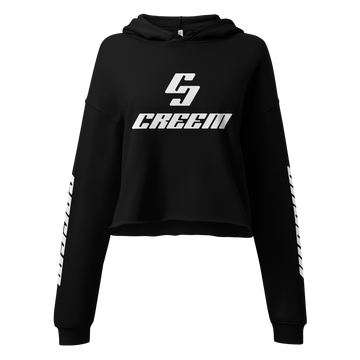 Creem Women's Crop Hoodie (White Logo)